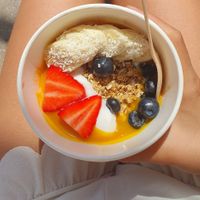 Granola bowl at Vegbox Cafe in Exeter