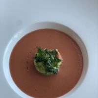 Tomato and peach gazpacho at Artemis in Central Singapore
