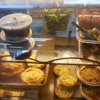 Pastry and tarts and quiche at Iwtopia Deli in Aberystwyth
