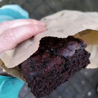 Delicious brownie (December 2022) at Iwtopia Deli in Aberystwyth