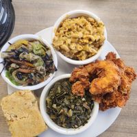 Delicious and crispy fried chicken! at Sunshine Vegan Eats in Buffalo