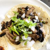 Mushroom taco  at Salsitas Taqueria Vegana in Zihuatanejo