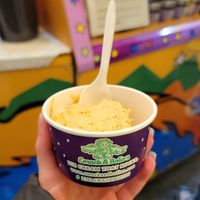 Pumpkin spice ice cream (really good!) at Emack & Bolio's Ice Cream in Boston