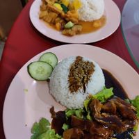 Chicken rice/ sweet&sour chicken at Thin Hei Vegetarian in Ipoh