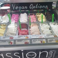 Half the counter is vegan at Gelocchio in Cairns