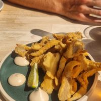 Mushroom calamari at Shrub in Chester