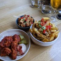 Artichokes, Szechuan tofu and Szechuan fries at Shrub in Chester