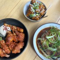 Artichoke Wings, Teriyaki Tofu, Celeriac Steak  at Shrub in Chester