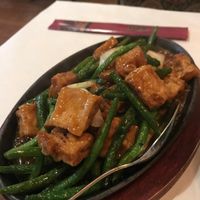 sizzling platter tofu at Alice's Mandarin Taste in Sharon