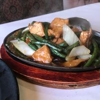 sizzling platter tofu at Alice's Mandarin Taste in Sharon