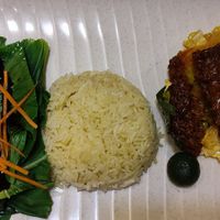 (I think) sambal fish, +/-$8. Sambal is spicy 👍👍👍 "fish" has texture of cutlet 👍👍👍 at Red Apple Veggie Cafe 红苹果素食 - Fortune Centre in Central Singapore