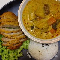 Japanese style curry cutlet $8 at Red Apple Veggie Cafe 红苹果素食 - Fortune Centre in Central Singapore