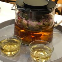 Rose bud and loquat tea  at Red Apple Veggie Cafe 红苹果素食 - Fortune Centre in Central Singapore