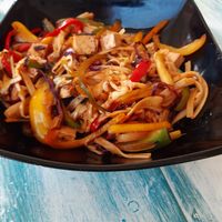 "Vegan wok" at Cafe La Mar Caleta in Lanzarote