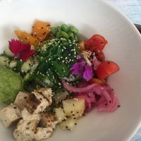 V poke bowl at Cafe La Mar Caleta in Lanzarote