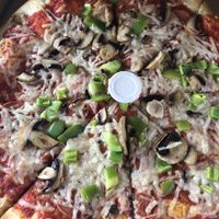 Vegan pizza  at Aardvark in Banff