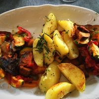 Mediterranes Grillgemüse mit Rosmarinkartoffeln  at Altes Bahnhöf'l in Dahn