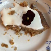 Half eaten carrot cake, yummy!  at CLO in Antwerpen