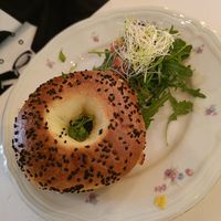 Salmon bagel at CLO in Antwerpen