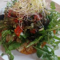 Waffle made from sweet potatoes at CLO in Antwerpen