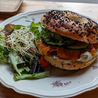 Vegan salmon Bagel at CLO in Antwerpen