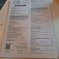 Speisekarte at CLO in Antwerpen
