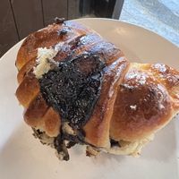 Chocolate croissant   at Café Moktan and Bakerys in Rishikesh