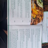 Menu with the mains at Dapur Usada  in Ubud