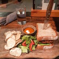 Burger & Tarochips at Dapur Usada  in Ubud