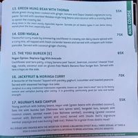 Some of the menu at Dapur Usada  in Ubud