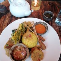 Nasi campur vegan version with jackfruit at Dapur Usada  in Ubud