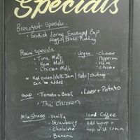 Menu options at Hugo's in Newcastle Upon Tyne
