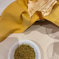 Pita and dip  at Al Wadi in Boston