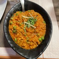 Soya mince keema   at Saffron Mantra Indian in Carvoeiro