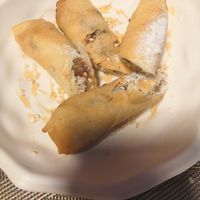 Coconut and date cigars at Saffron Mantra Indian in Carvoeiro