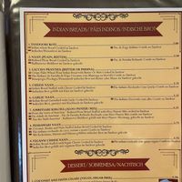 Karte  at Saffron Mantra Indian in Carvoeiro