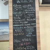 Menu  AV= vegan  at Churros El Topo in Buenos Aires