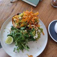 Vegan Option of smashed avo stack at Nourish in Ungasan