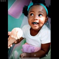 My Niece at Shawn Michelle's Homemade Ice Cream in Chicago