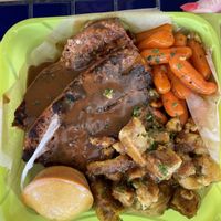 ‘Meat’ loaf with dressing at The Rabbit Hole in Pompano Beach