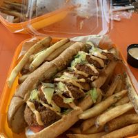 Shrimp po boy at The Rabbit Hole in Pompano Beach