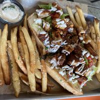 Sisters Daredevil sandwich and Parmesan truffle fries! at The Rabbit Hole in Pompano Beach