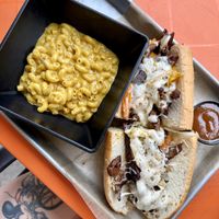 Mac and cheese and Philly   at The Rabbit Hole in Pompano Beach