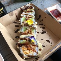 Vegan tempura roll  at Temaki in Glasgow