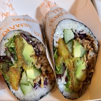 Sweet potato katsu burrito  at Temaki in Glasgow