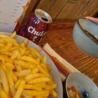 Chips with teriyaki sauce at Temaki in Glasgow