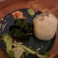 Seaweed maki and rice ball  at Temaki in Glasgow