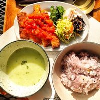 Tofu-katsu at Holy Holy Familiar Tree Cafe in Ikeda