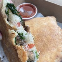 Vegan Calzone  at D.P. Dough in Ithaca