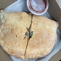 Vegan Calzone  at D.P. Dough in Ithaca